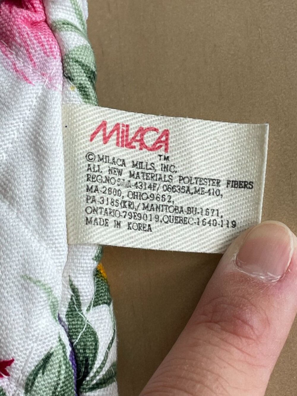 Entire Closet $5! VTG Milaca Mills Floral Quilted Teddy Bear Christmas Stocking - Picture 6 of 10